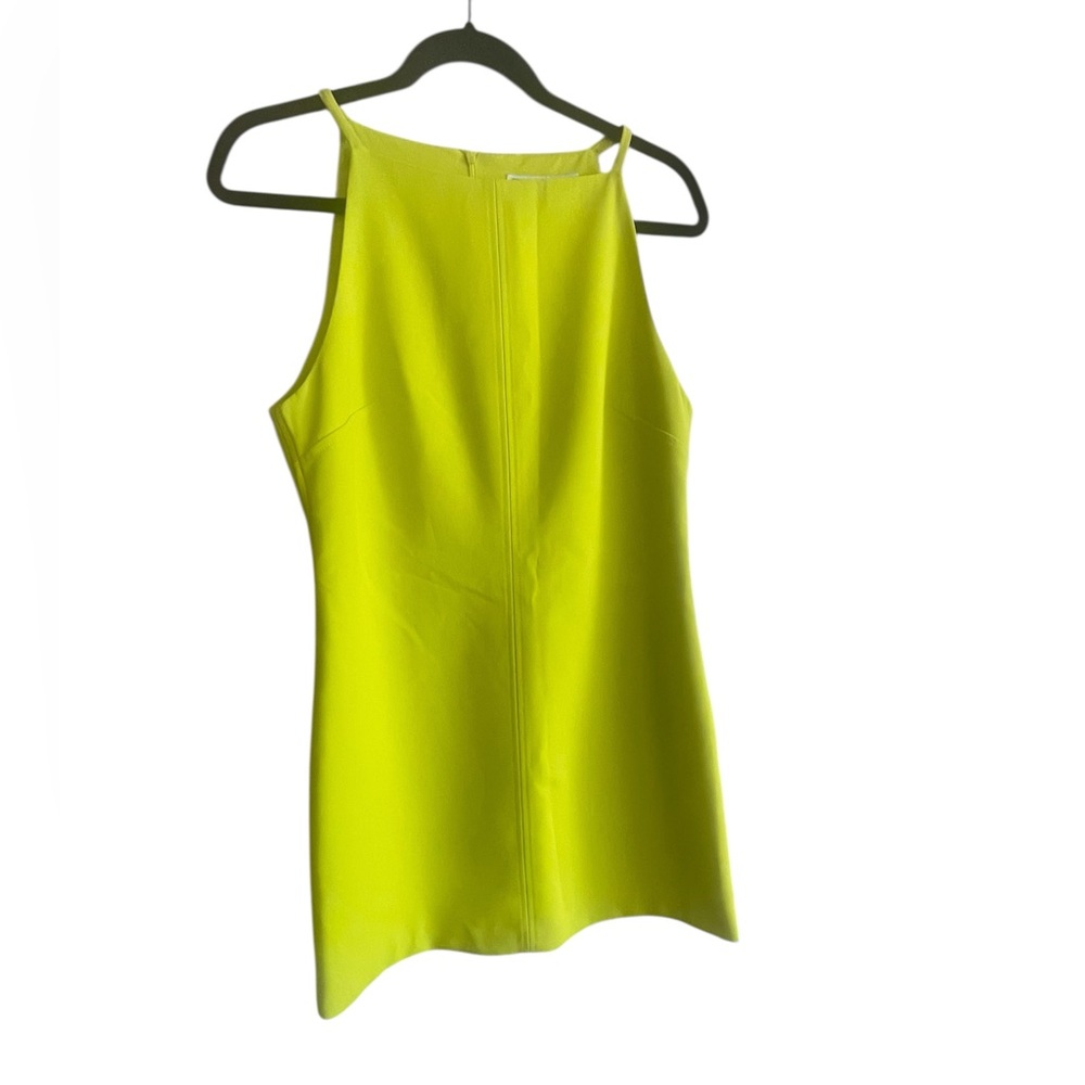 Zara Yellow Halter Sheath Mini Dress